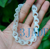 white jade link chain bracelet