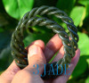 Hand-carved Nephrite Jade Rope Shape Bangle