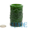 Hand-carved Green Nephrite Jade Pen Holder /Pencil Cup /Pencil Holder for Desk