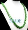 hand-carved green jade link chain necklace