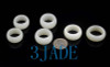 solid white jade band ring