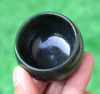 Nephrite jade yuanbao cup natural light side view