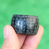 Nephrite jade thumb ring F012056F, polished interior and carved exterior