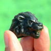 Individual carved nephrite jade beast head thumb ring, SKU F012053D