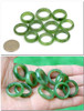Green nephrite jade band rings SKU F012054B wholesale lot showing clean polish