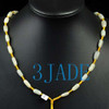 21" Natural Hetian Nephrite Jade Camdy Beads Chain / Necklace