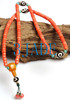 19" Tibetan 108 Red/Orange Coral Meditation Yoga Prayer Beads Mala-E022009