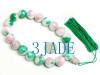 18mm Huge 18 Serpentine / Colorful Jade Prayer Beads Mala -E004034