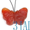 Red Carnelian Butterfly Amulet Pendant