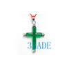 green jade cross pendant