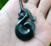 New Zealand Maori Design Jade Koru Manaia Pendant Necklace