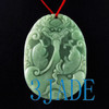 A Grade Natural Jadeite Jade Carving: Fish Pendant