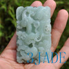 74mm Hand Carved Natural Hetian Nephrite Jade Dragon Pendant, w/ certificate -G020522