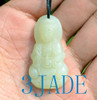 white nephrite jade Guanyin necklace