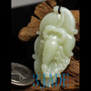 Hand-carved White Jade Scorpion Pendant