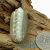 Natural Hetian Nephrite Jade Carving: Caterpillar Pendant w/ certificate