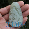 Hand Carved Natural Hetian Nephrite Jade Bird Flower Pendant w/ certificate