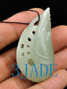 Natural Hetian Nephrite Jade Carving / Figurine: Shrimp Pendant w/ certificate