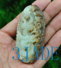 Natural Hetian Nephrite Jade Carving: Dragon Pendant, w/ certificate G020435