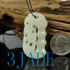 Hand Carved Natural Hetian Nephrite Jade Bamboo Flower Pendant -G020471