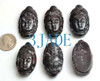 6pcs Natural Chicken-blood Stone Kwan Yin /Guanyin Amulet Pendants Wholesale