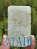 3 1/4" Hand Carved Natural Hetian Nephrite Jade Dragon Pendant,  w/ certificate -G020514