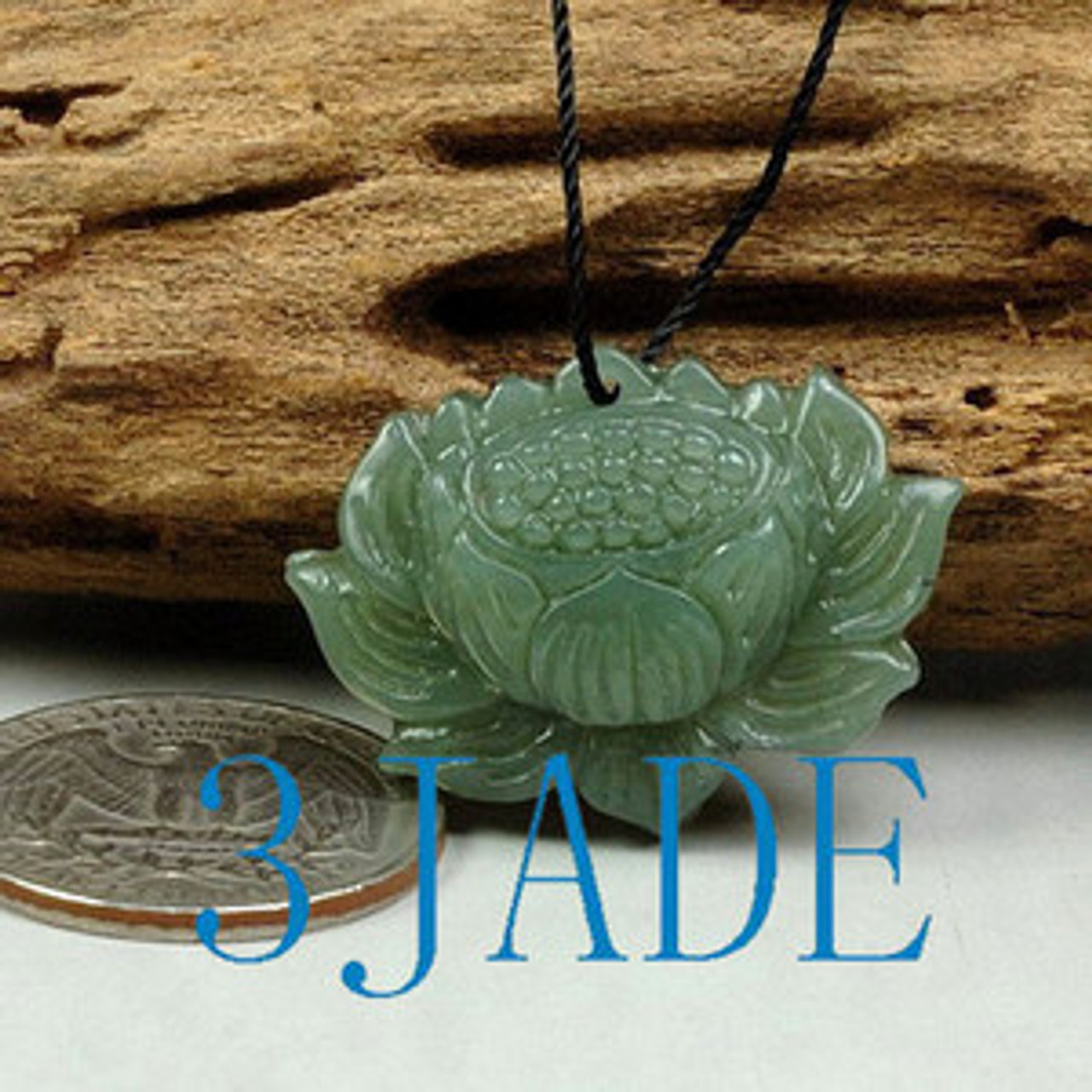 jade lotus pendant
