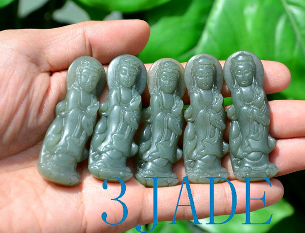  Nephrite Jade Guanyin Pendants Wholesale