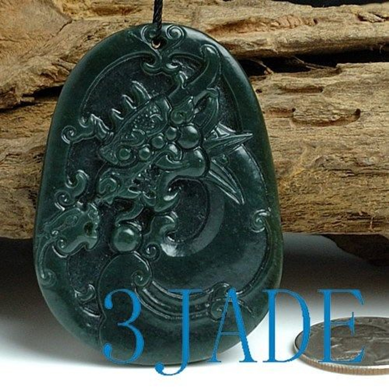 Jade Fierce Dragon Necklace