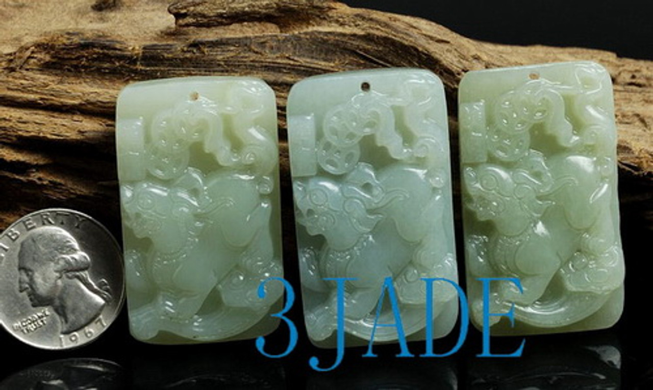 Nephrite Jade Carving: Pixiu / Divine Animal Pendants