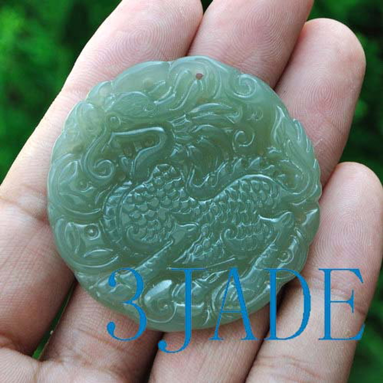 Natural Hetian Nephrite Jade Kylin / Qilin Amulet Pendant Talisman G025459