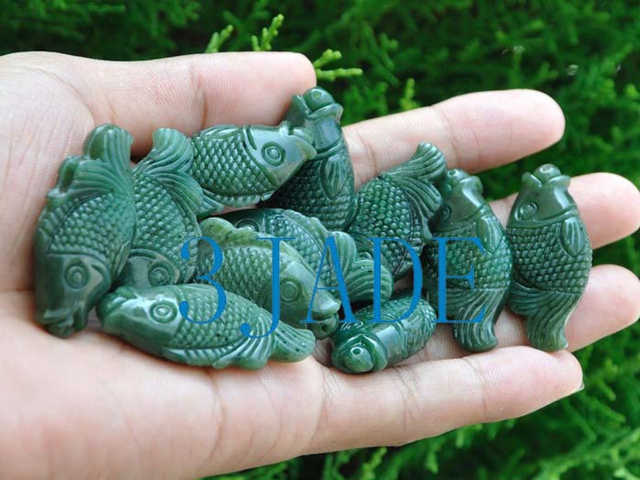 green jade fish figurine