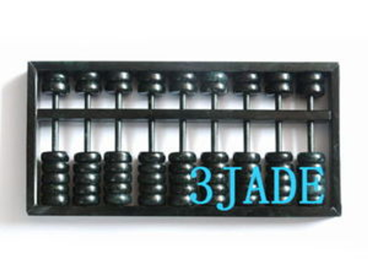 6" Handmade Natural Black Green Serpentine Abacus