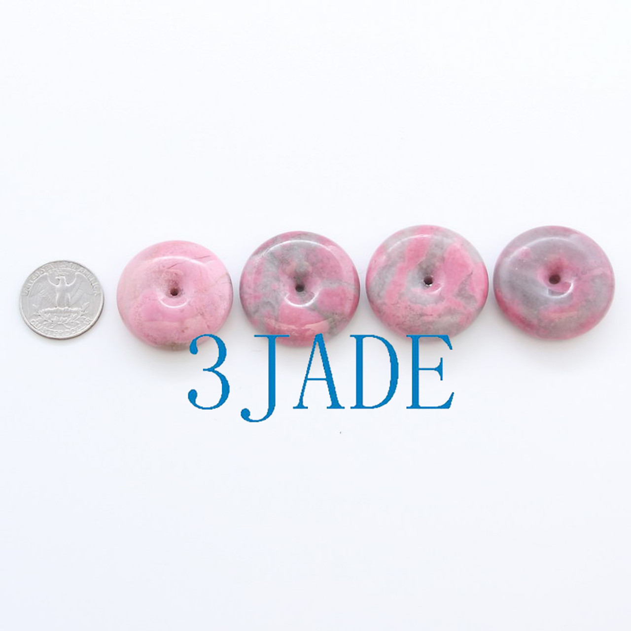 Rhodonite donut pendant