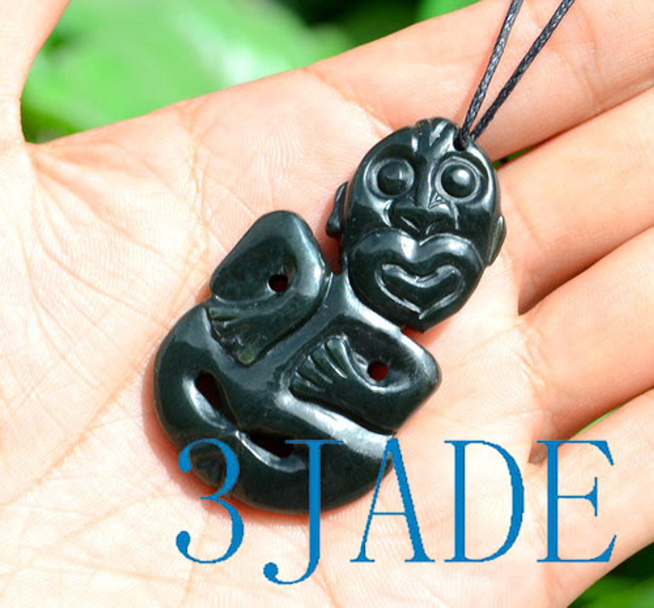 Jade Tiki Pendant - BillyTheTree Jewelry