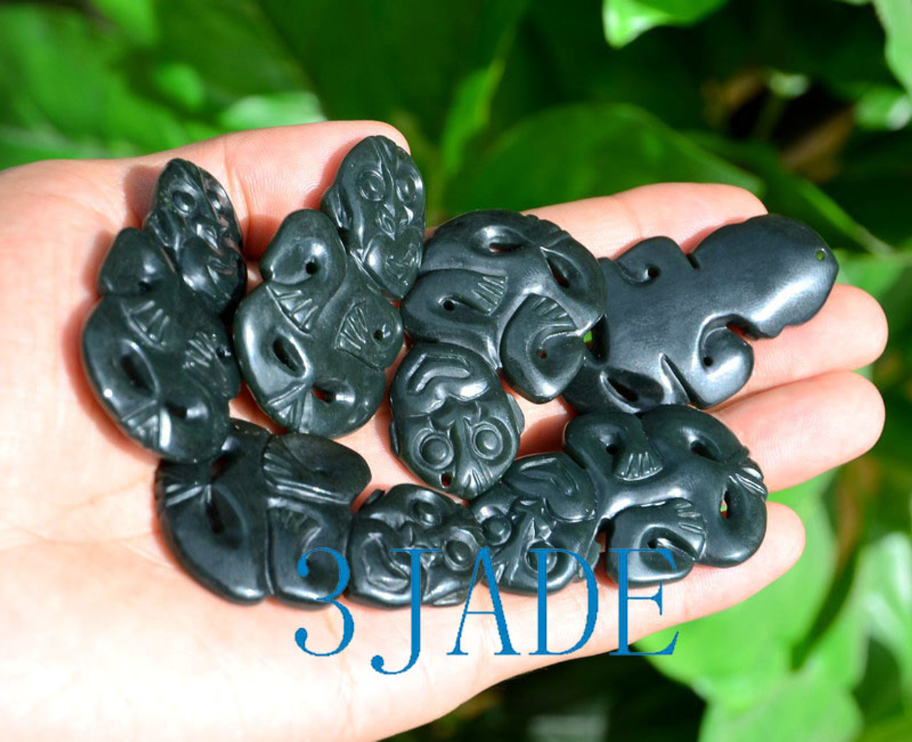 Jade Hei Tiki Pendant