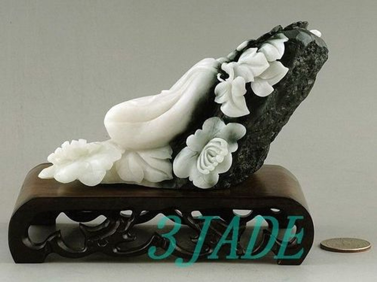 Natural Dushan Jade Carving / Sculpture / Statue: Harvest Season