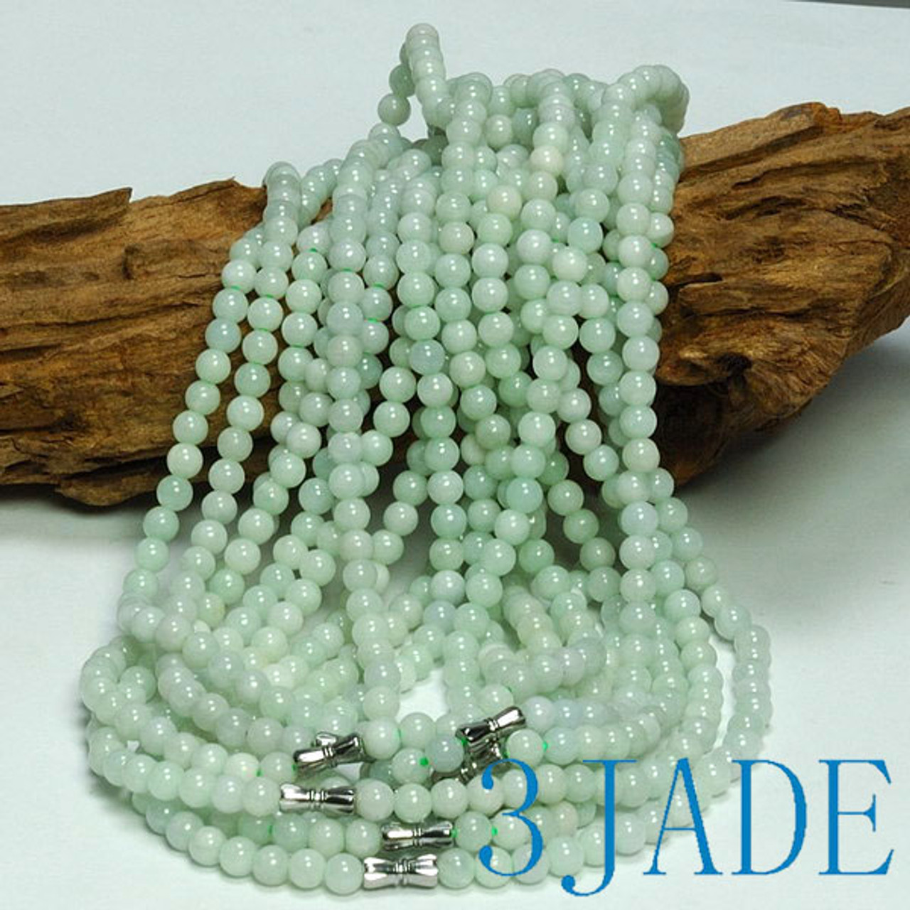 Certified Jadeite Jade Beads Necklace