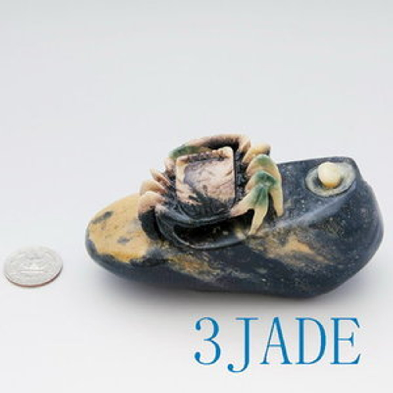 Natural ShouShan Stone / Agalmatolite Carving: Crab