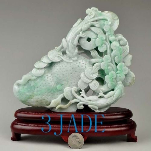 Natural Jadeite Jade Carving Sculpture Dragons Statue, SHENGYIXINGLONG