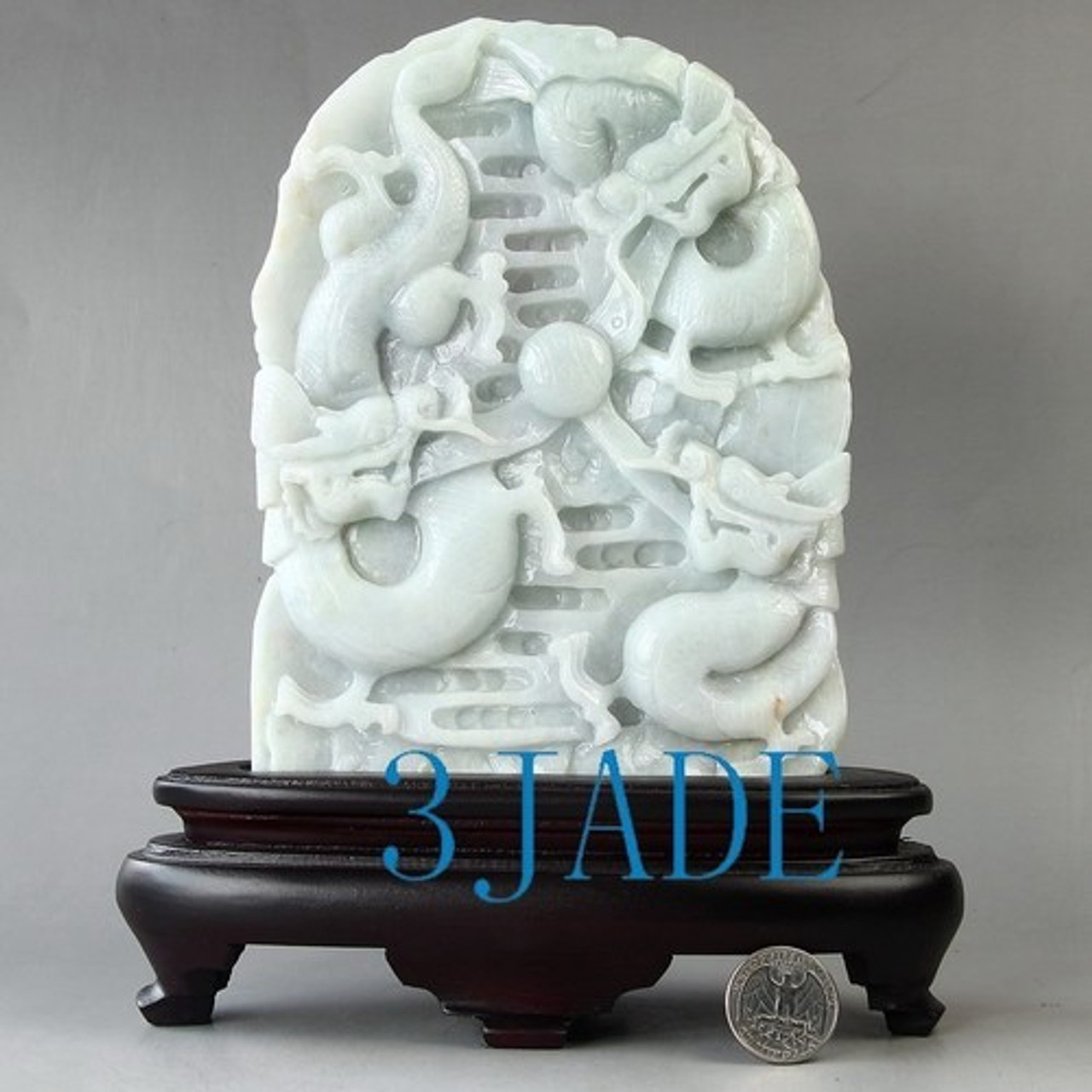 Jadeite Dragon Statue