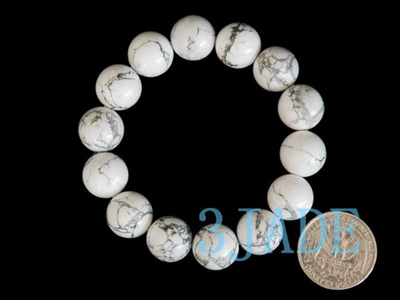 white beads bacelet