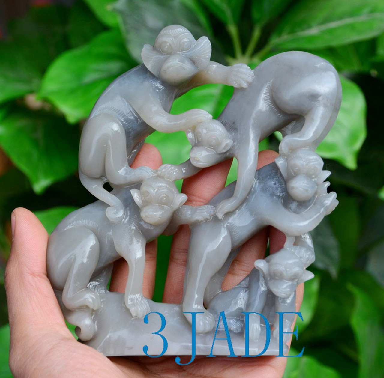 jade monkey carving