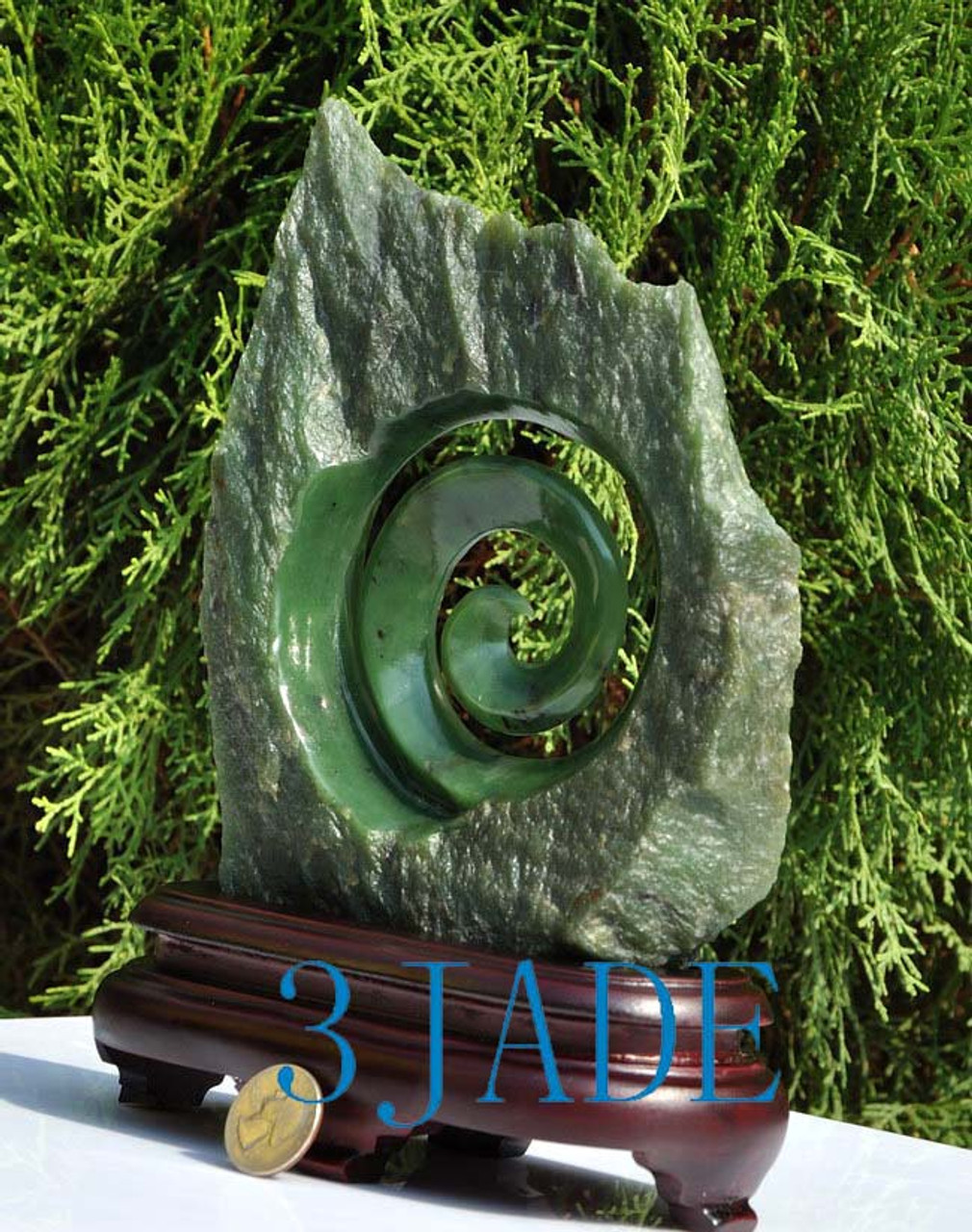 jade Koru statue