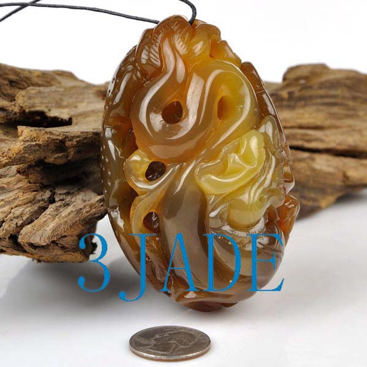  Agate Dragon Amulet