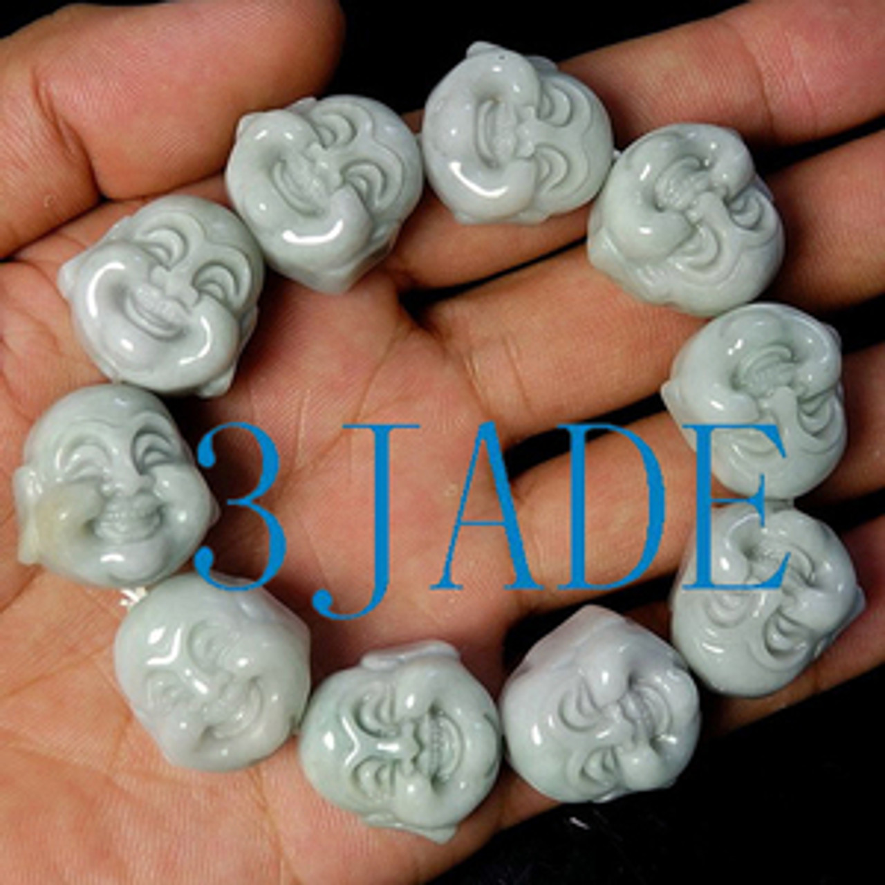 Jadeite Jade Buddha Beads Bracelet