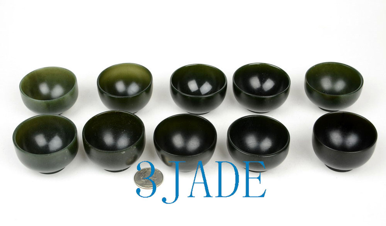 nephrite jade stone shot glass