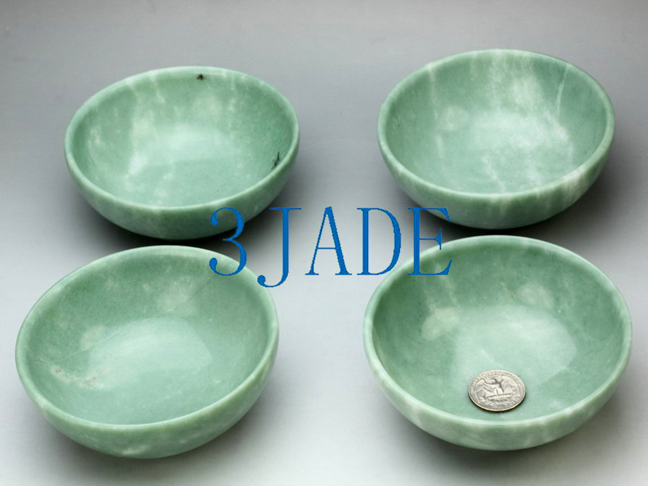 4 1/4" Natural Green YU / Stone Bowl -N007002