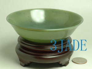 4 1/2 inches nephrite jade bowl