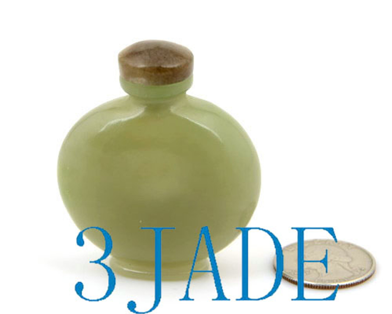 Hand Carved Natural Hetian Nephrite Jade Snuff Bottle -N009125